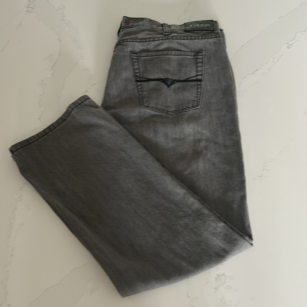 Guess Gray Denim Jeans Del Mar Fit Slim Straight Size 40 X 30
